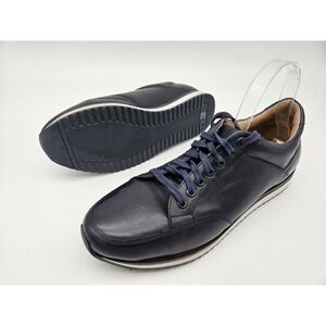 Anthony Veer Mens Barack Court Sneaker Leather Navy Blue 11.5 D